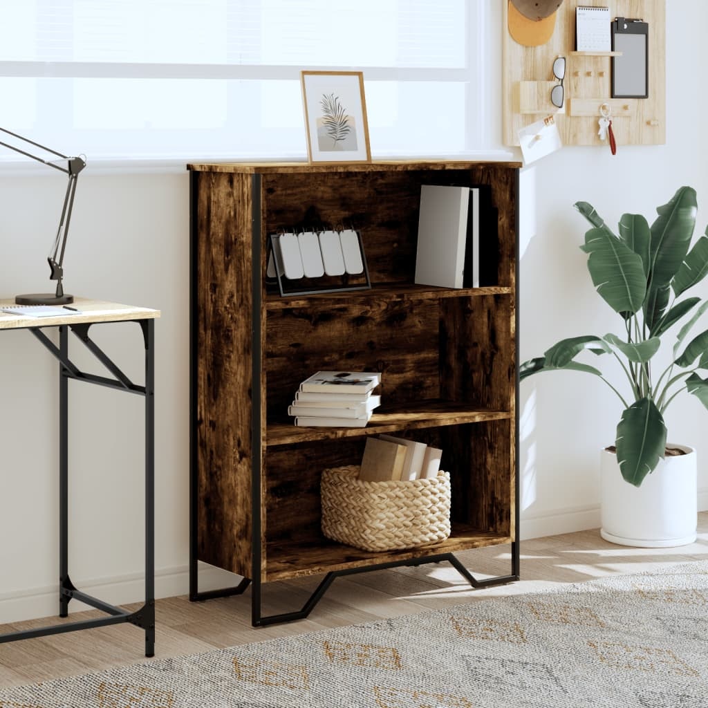 VidaXL Boekenkast 80x31x106 cm bewerkt hout gerookt eikenkleurig