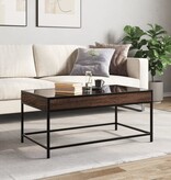 VidaXL Salontafel met Infinity LED 90x50x41 cm bruin eikenkleurig