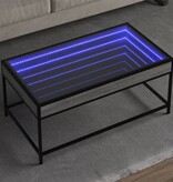 VidaXL Salontafel met Infinity LED 90x50x41 cm grijs sonoma eikenkleur
