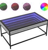 VidaXL Salontafel met Infinity LED 90x50x41 cm grijs sonoma eikenkleur