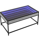VidaXL Salontafel met Infinity LED 90x50x41 cm grijs sonoma eikenkleur