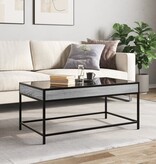 VidaXL Salontafel met Infinity LED 90x50x41 cm grijs sonoma eikenkleur