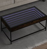 VidaXL Salontafel met Infinity LED 90x50x41 cm gerookt eikenkleurig