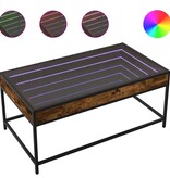 VidaXL Salontafel met Infinity LED 90x50x41 cm gerookt eikenkleurig