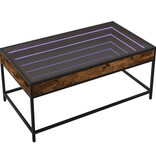 VidaXL Salontafel met Infinity LED 90x50x41 cm gerookt eikenkleurig