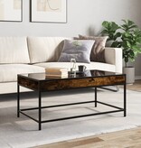 VidaXL Salontafel met Infinity LED 90x50x41 cm gerookt eikenkleurig