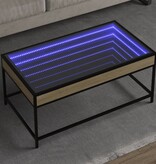VidaXL Salontafel met Infinity LED 90x50x41 cm sonoma eikenkleurig