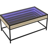 VidaXL Salontafel met Infinity LED 90x50x41 cm sonoma eikenkleurig