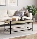 VidaXL Salontafel met Infinity LED 90x50x41 cm sonoma eikenkleurig