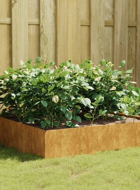 VidaXL Plantenbak verhoogd 100x100x41 cm cortenstaal