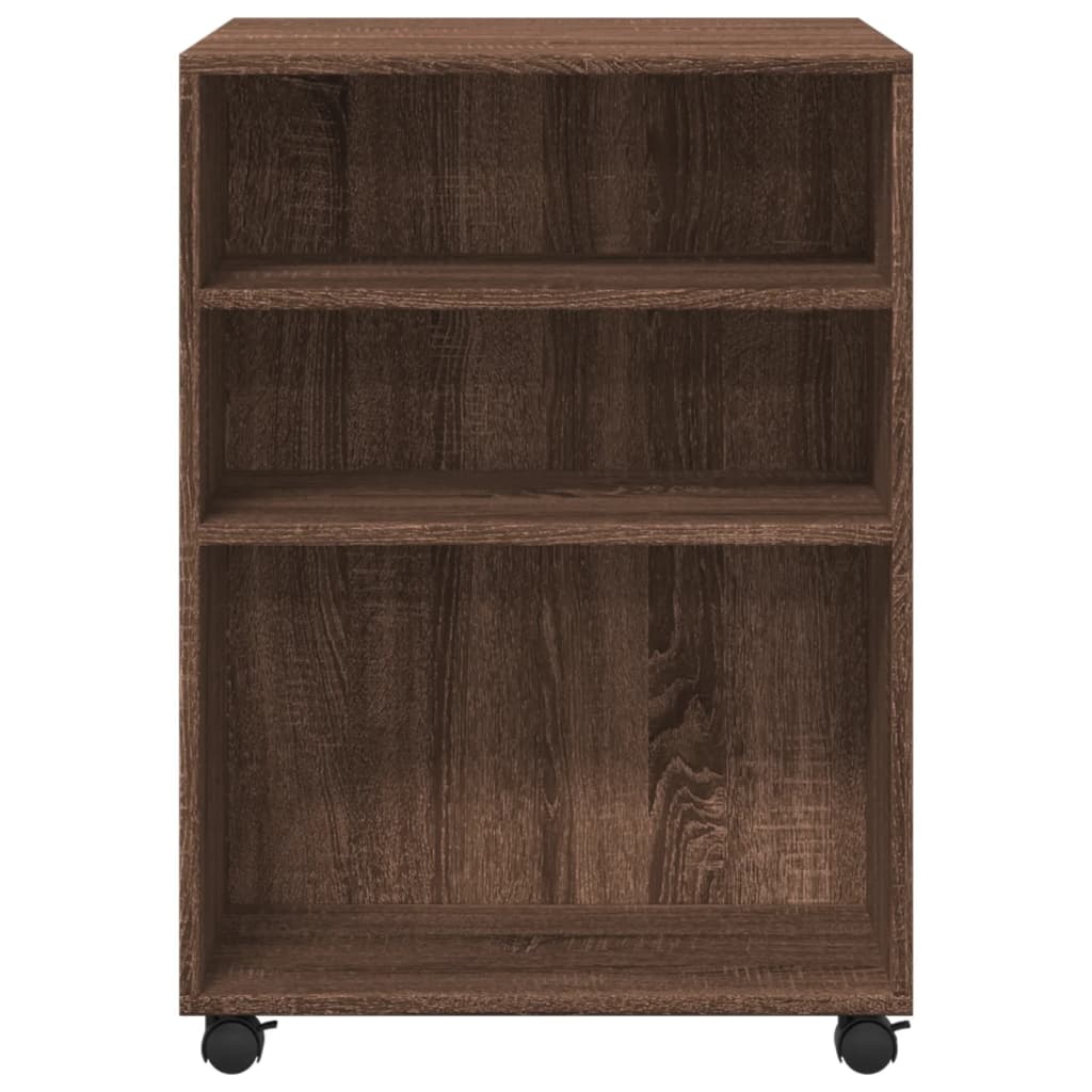VidaXL Bijzettafel met wieltjes 55x60x78 cm hout bruin eikenkleurig