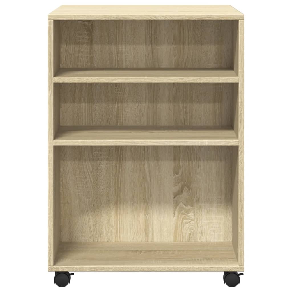 VidaXL Bijzettafel met wieltjes 55x60x78 cm hout sonoma eikenkleurig