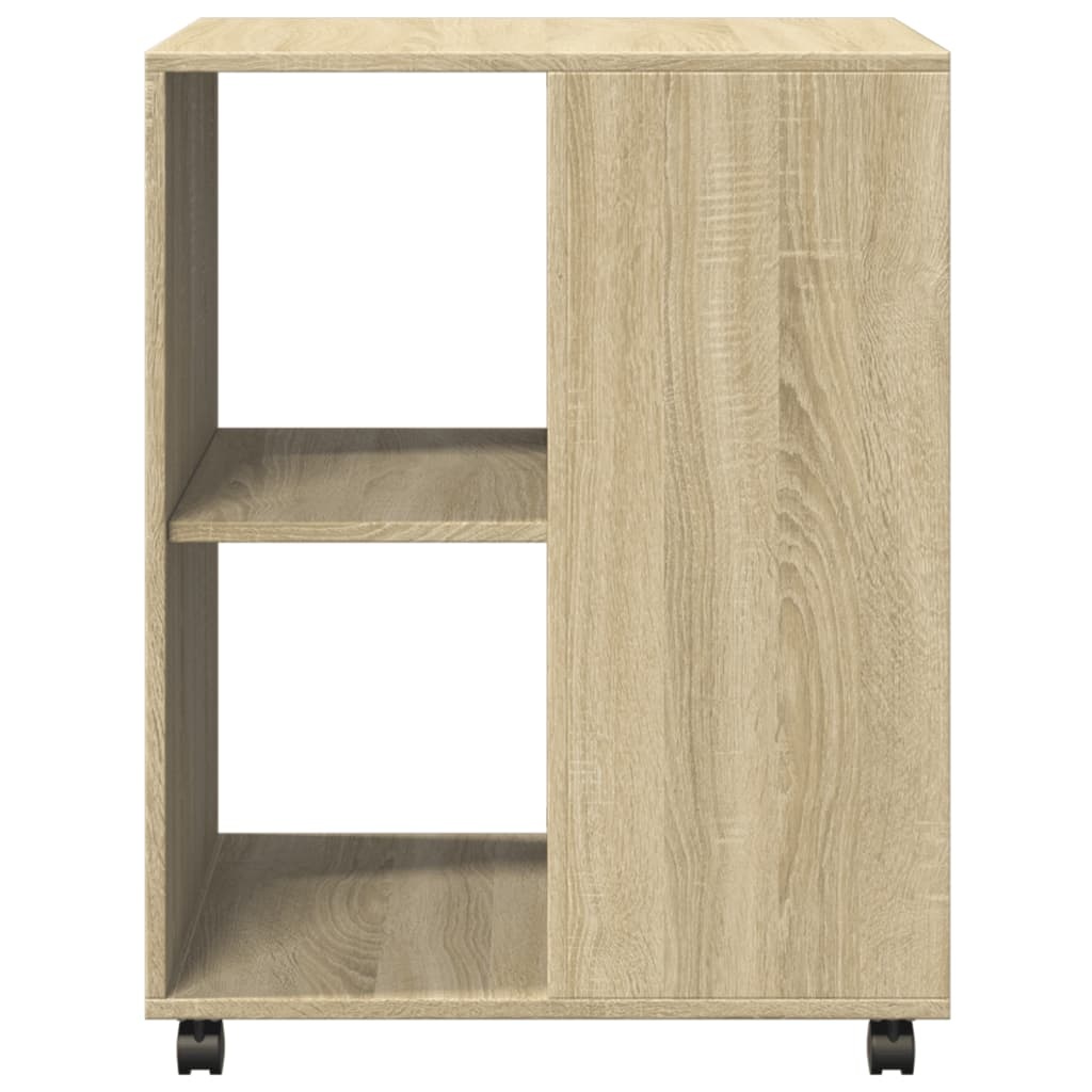 VidaXL Bijzettafel met wieltjes 55x60x78 cm hout sonoma eikenkleurig