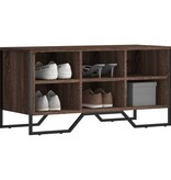 VidaXL Schoenenkast 90x38x45,5 cm bewerkt hout bruin eikenkleurig