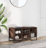 VidaXL Schoenenkast 90x38x45,5 cm bewerkt hout bruin eikenkleurig
