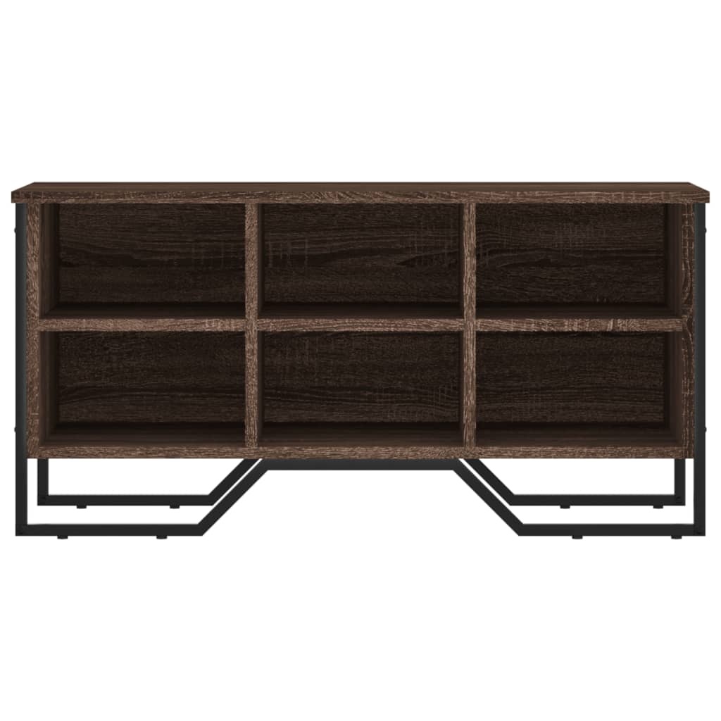 VidaXL Schoenenkast 90x38x45,5 cm bewerkt hout bruin eikenkleurig