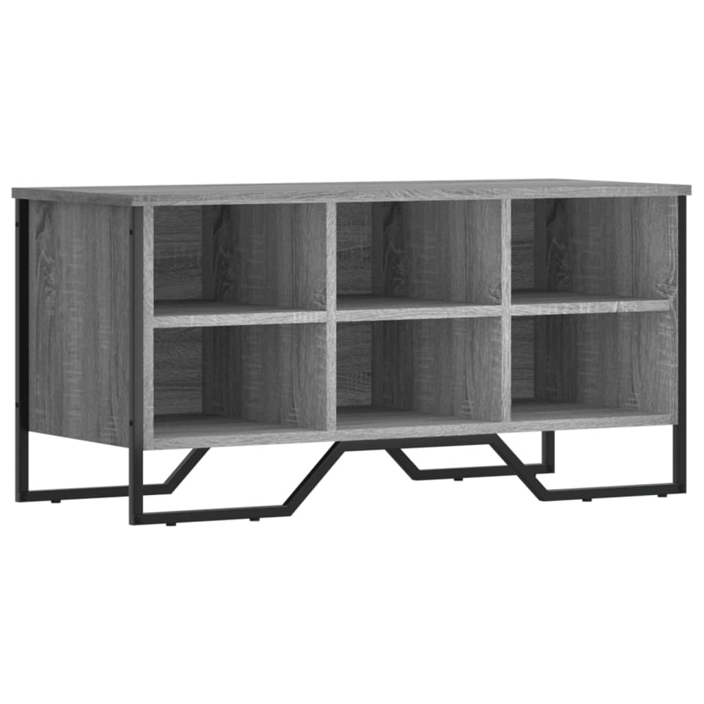 VidaXL Schoenenkast 90x38x45,5 cm bewerkt hout grijs sonoma eikenkleur