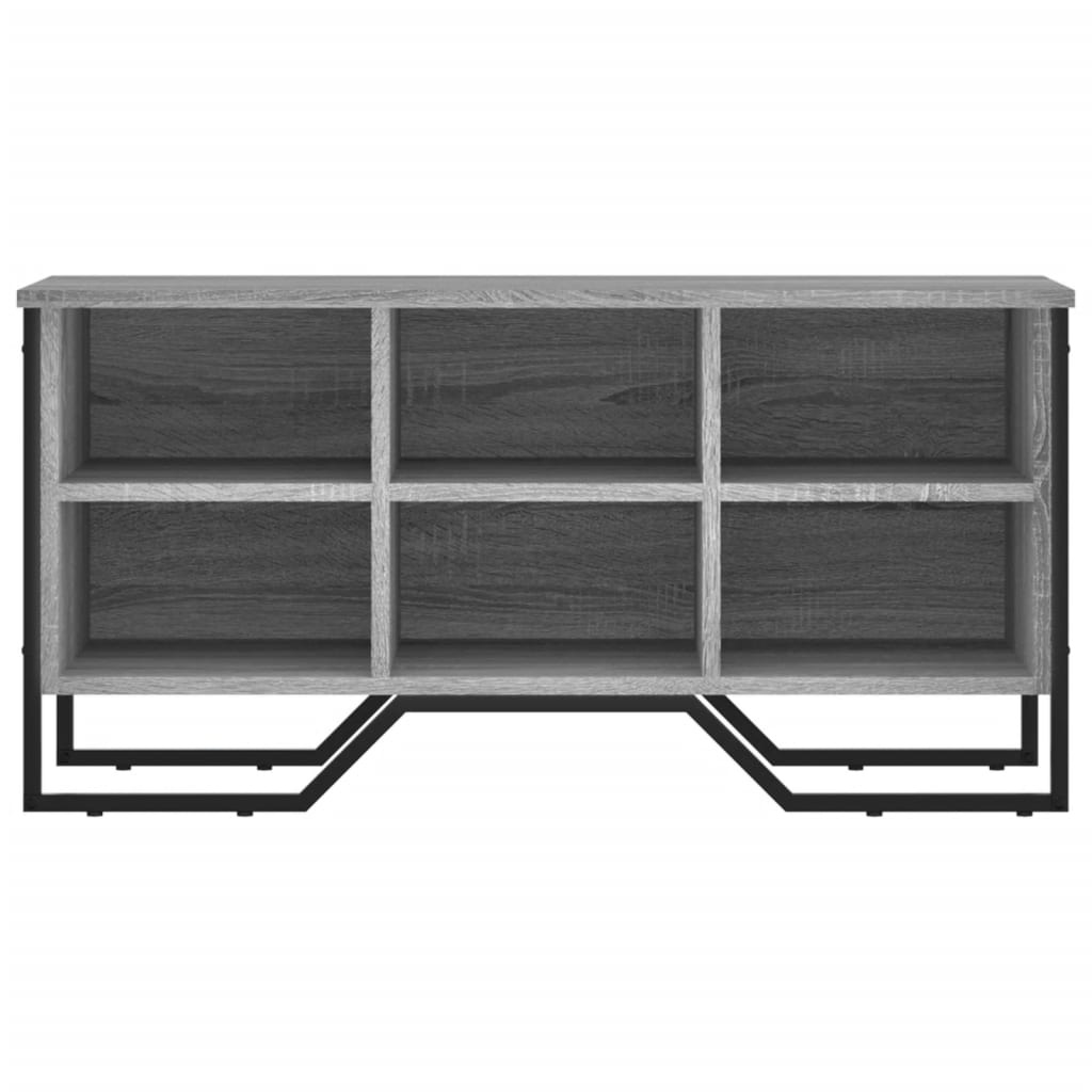VidaXL Schoenenkast 90x38x45,5 cm bewerkt hout grijs sonoma eikenkleur