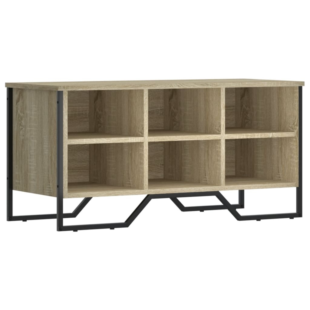VidaXL Schoenenkast 90x38x45,5 cm bewerkt hout sonoma eikenkleurig