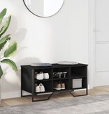VidaXL Schoenenkast 90x38x45,5 cm bewerkt hout zwart