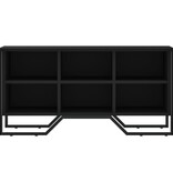 VidaXL Schoenenkast 90x38x45,5 cm bewerkt hout zwart