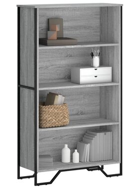 VidaXL Boekenkast 80x31x137,5cm bewerkt hout grijs sonoma eikenkleurig