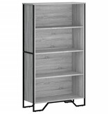 VidaXL Boekenkast 80x31x137,5cm bewerkt hout grijs sonoma eikenkleurig