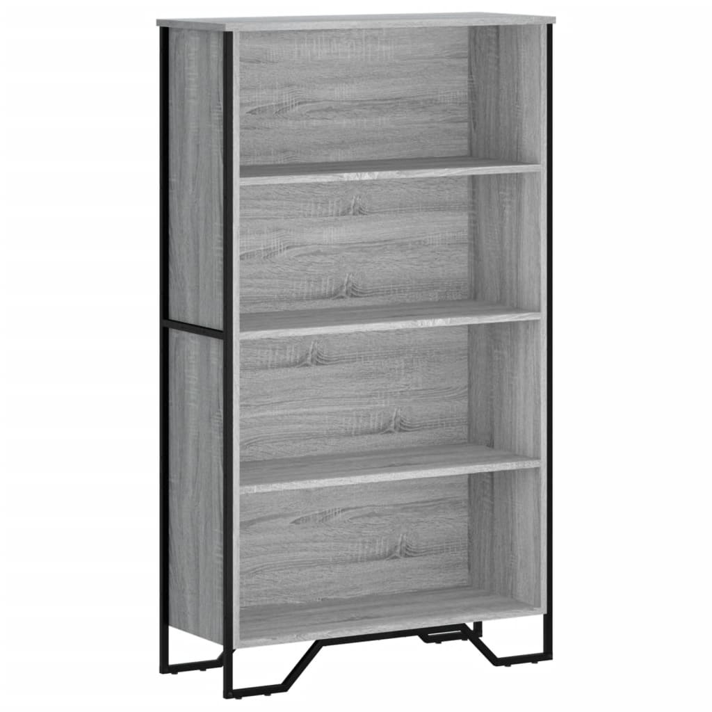 VidaXL Boekenkast 80x31x137,5cm bewerkt hout grijs sonoma eikenkleurig
