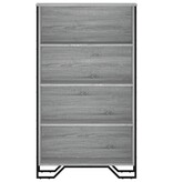 VidaXL Boekenkast 80x31x137,5cm bewerkt hout grijs sonoma eikenkleurig
