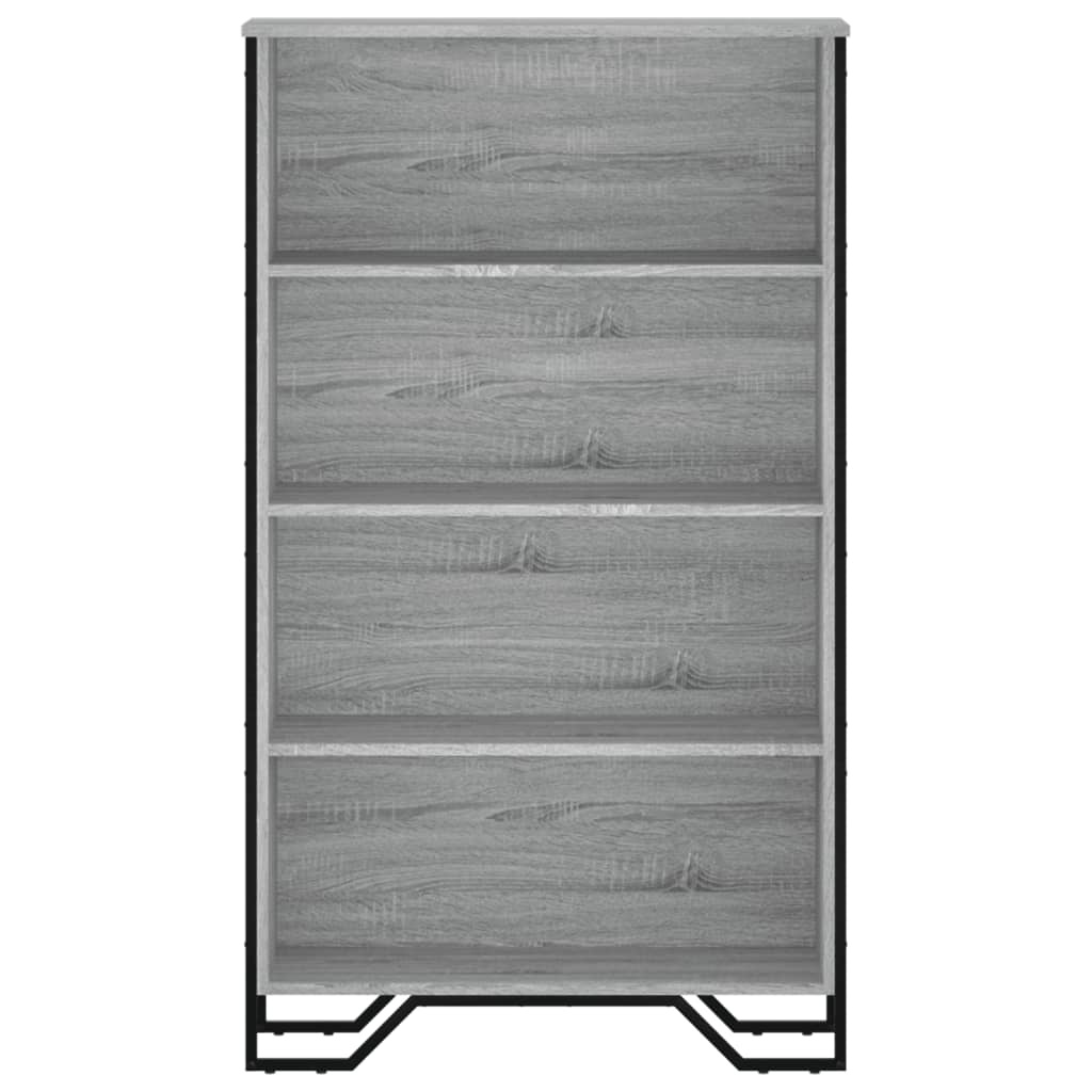 VidaXL Boekenkast 80x31x137,5cm bewerkt hout grijs sonoma eikenkleurig