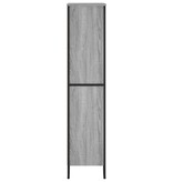 VidaXL Boekenkast 80x31x137,5cm bewerkt hout grijs sonoma eikenkleurig