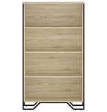 VidaXL Boekenkast 80x31x137,5 cm bewerkt hout sonoma eikenkleurig