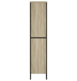 VidaXL Boekenkast 80x31x137,5 cm bewerkt hout sonoma eikenkleurig