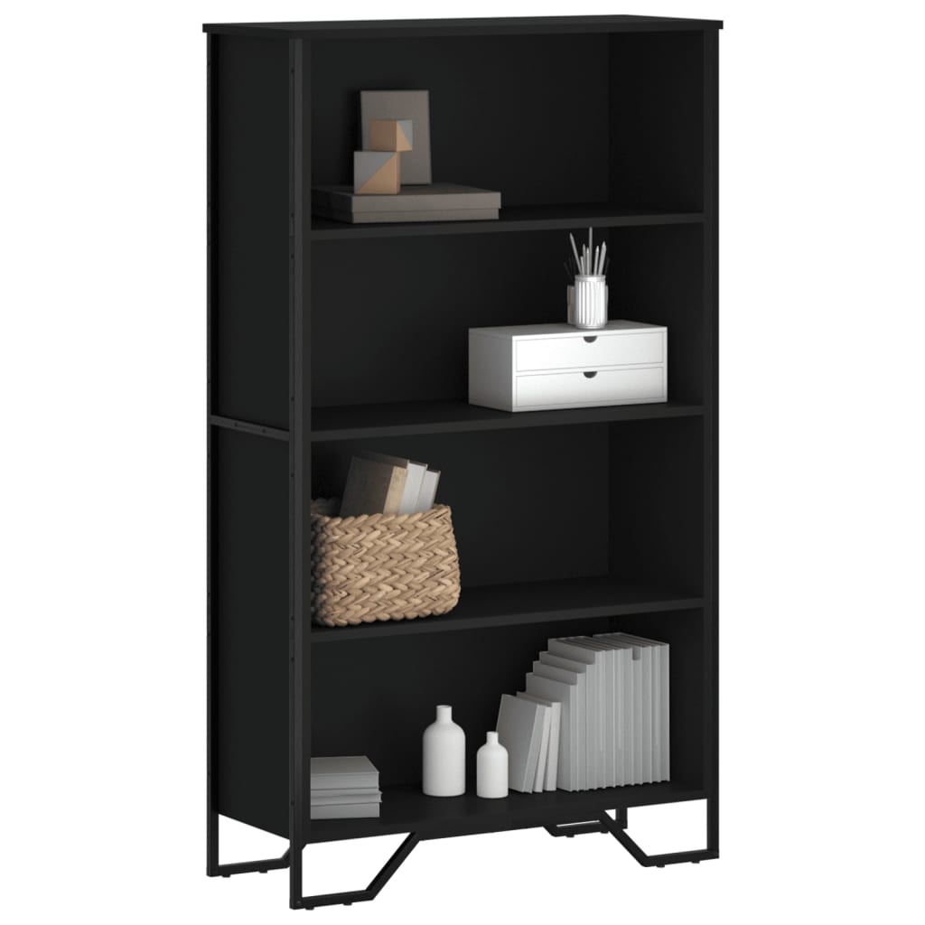 VidaXL Boekenkast 80x31x137,5 cm bewerkt hout zwart