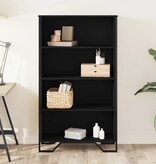 VidaXL Boekenkast 80x31x137,5 cm bewerkt hout zwart
