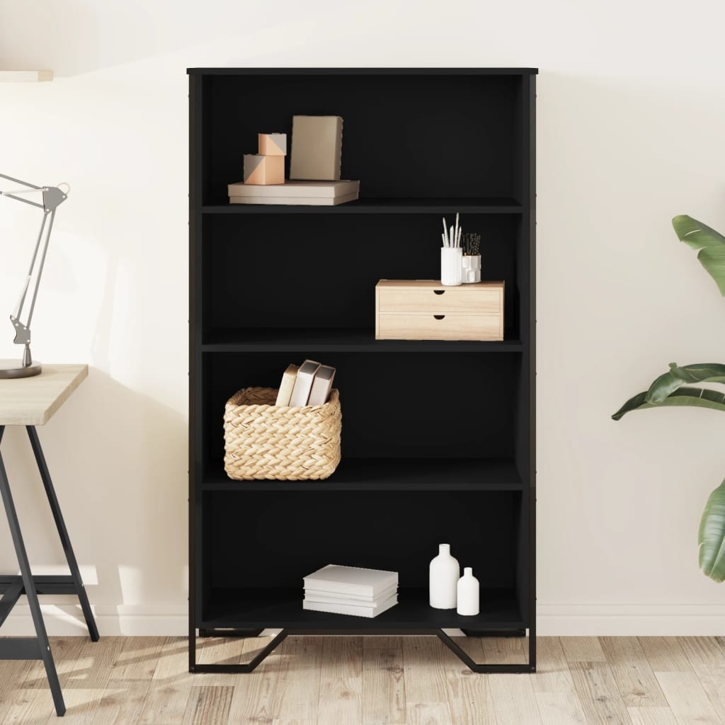 VidaXL Boekenkast 80x31x137,5 cm bewerkt hout zwart