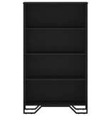 VidaXL Boekenkast 80x31x137,5 cm bewerkt hout zwart
