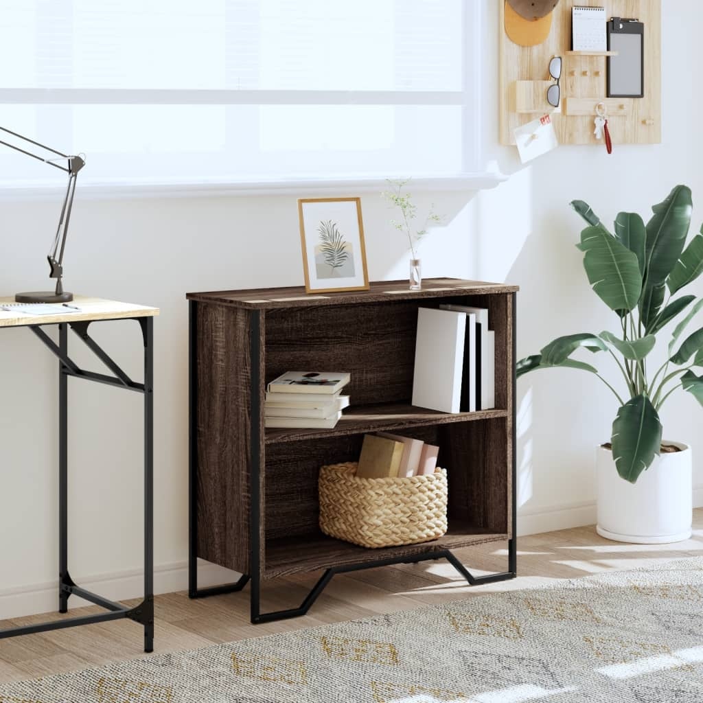 VidaXL Boekenkast 80x31x74,5 cm bewerkt hout bruin eikenkleur