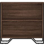 VidaXL Boekenkast 80x31x74,5 cm bewerkt hout bruin eikenkleur
