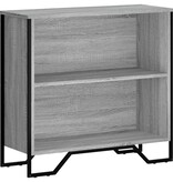 VidaXL Boekenkast 80x31x74,5 cm bewerkt hout grijs sonoma eikenkleur