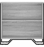 VidaXL Boekenkast 80x31x74,5 cm bewerkt hout grijs sonoma eikenkleur