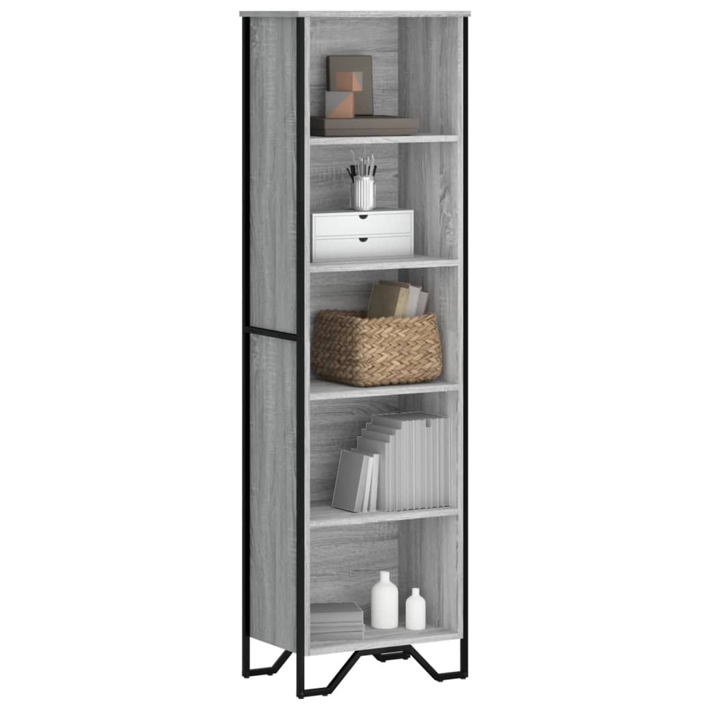 VidaXL Boekenkast 50x31x169 cm bewerkt hout grijs sonoma eikenkleurig