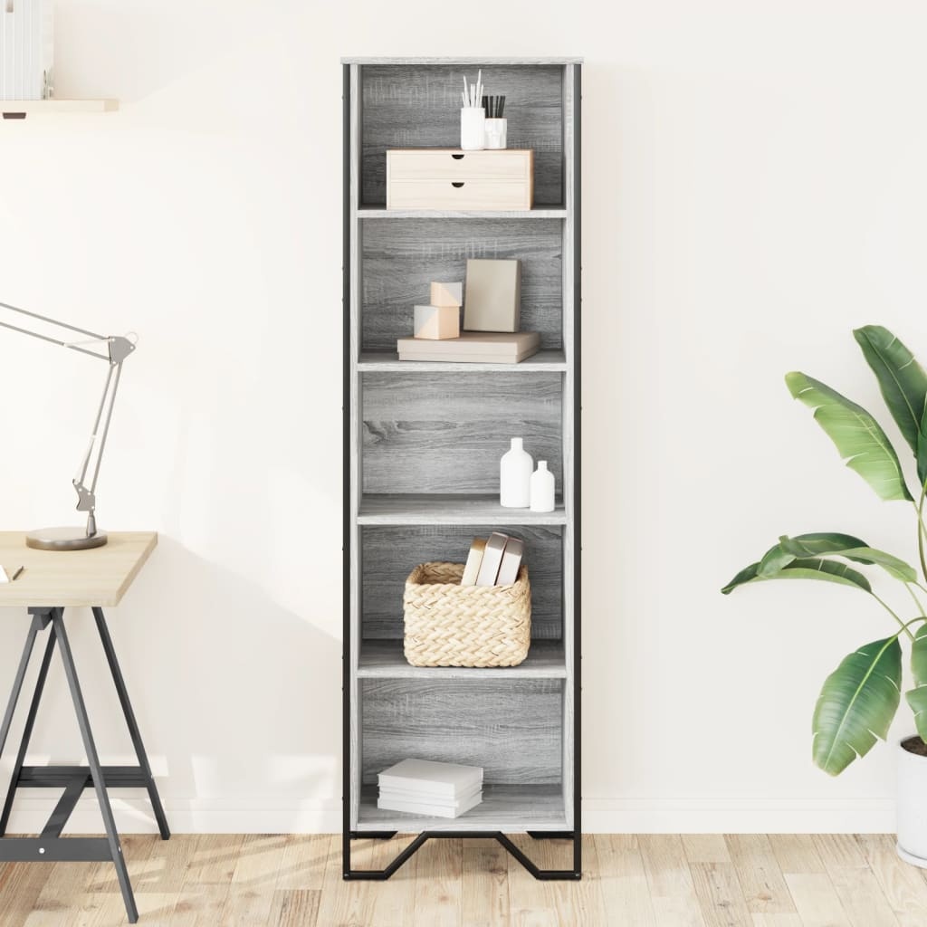 VidaXL Boekenkast 50x31x169 cm bewerkt hout grijs sonoma eikenkleurig
