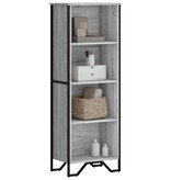 VidaXL Boekenkast 50x31x137,5 cm bewerkt hout grijs sonoma eikenkleur