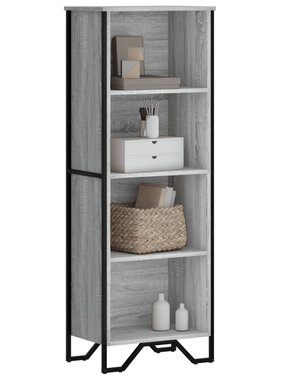 VidaXL Boekenkast 50x31x137,5 cm bewerkt hout grijs sonoma eikenkleur