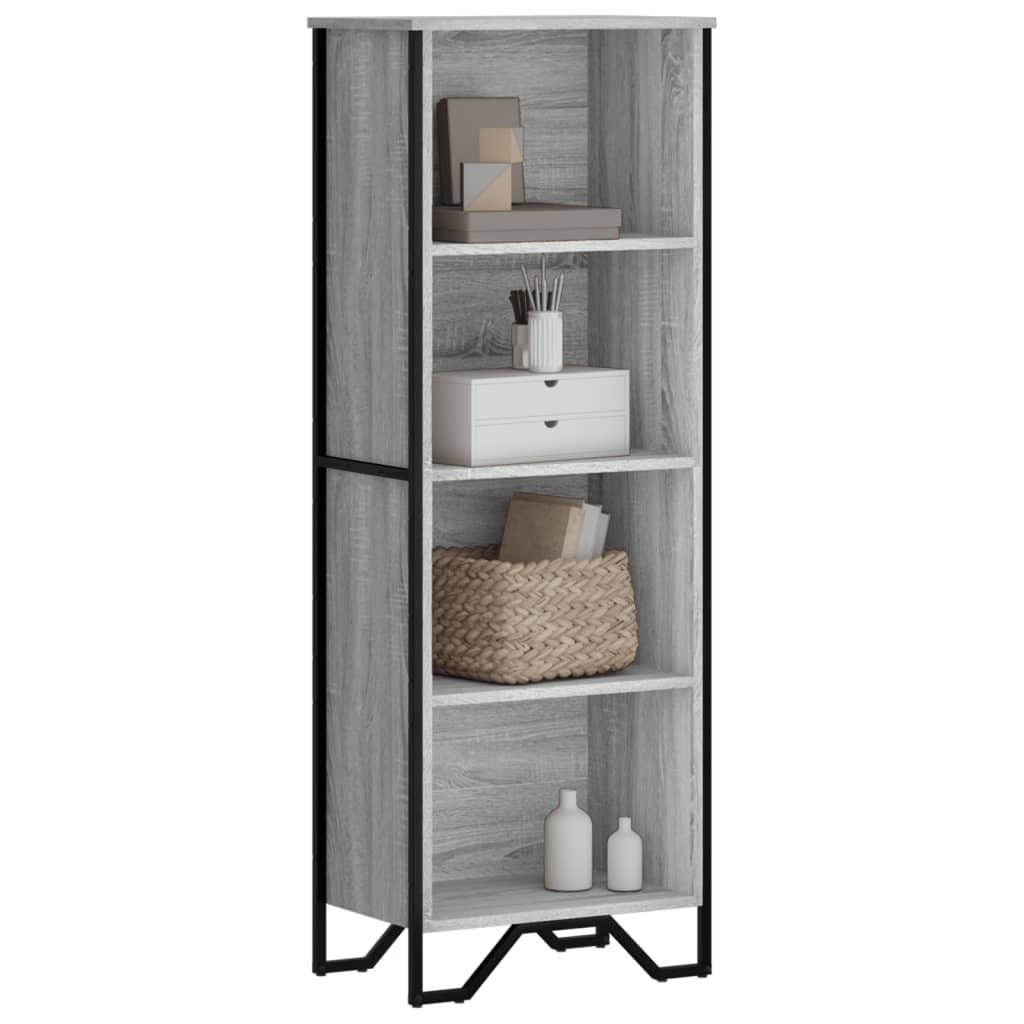 VidaXL Boekenkast 50x31x137,5 cm bewerkt hout grijs sonoma eikenkleur