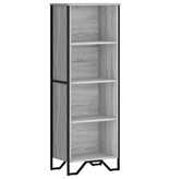 VidaXL Boekenkast 50x31x137,5 cm bewerkt hout grijs sonoma eikenkleur