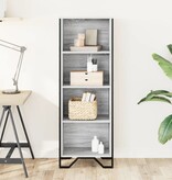 VidaXL Boekenkast 50x31x137,5 cm bewerkt hout grijs sonoma eikenkleur