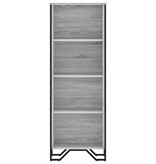 VidaXL Boekenkast 50x31x137,5 cm bewerkt hout grijs sonoma eikenkleur