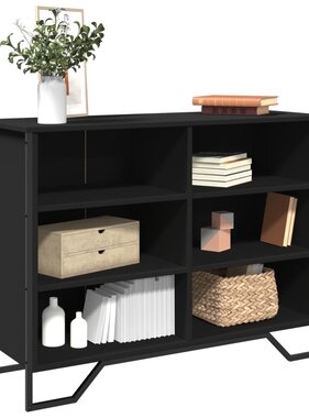 VidaXL Dressoir 101x35,5x74,5 cm bewerkt hout zwart